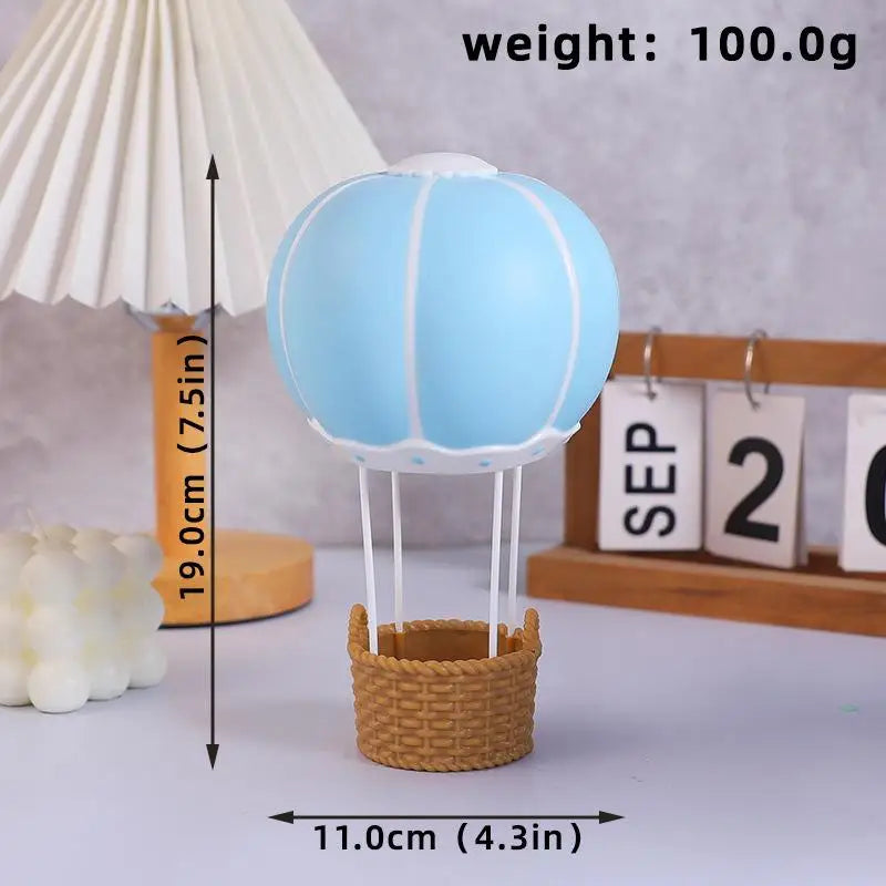 Blue Pink Air Balloon Cake Topper Gender Reveal Party Decoration Kids Qme A2