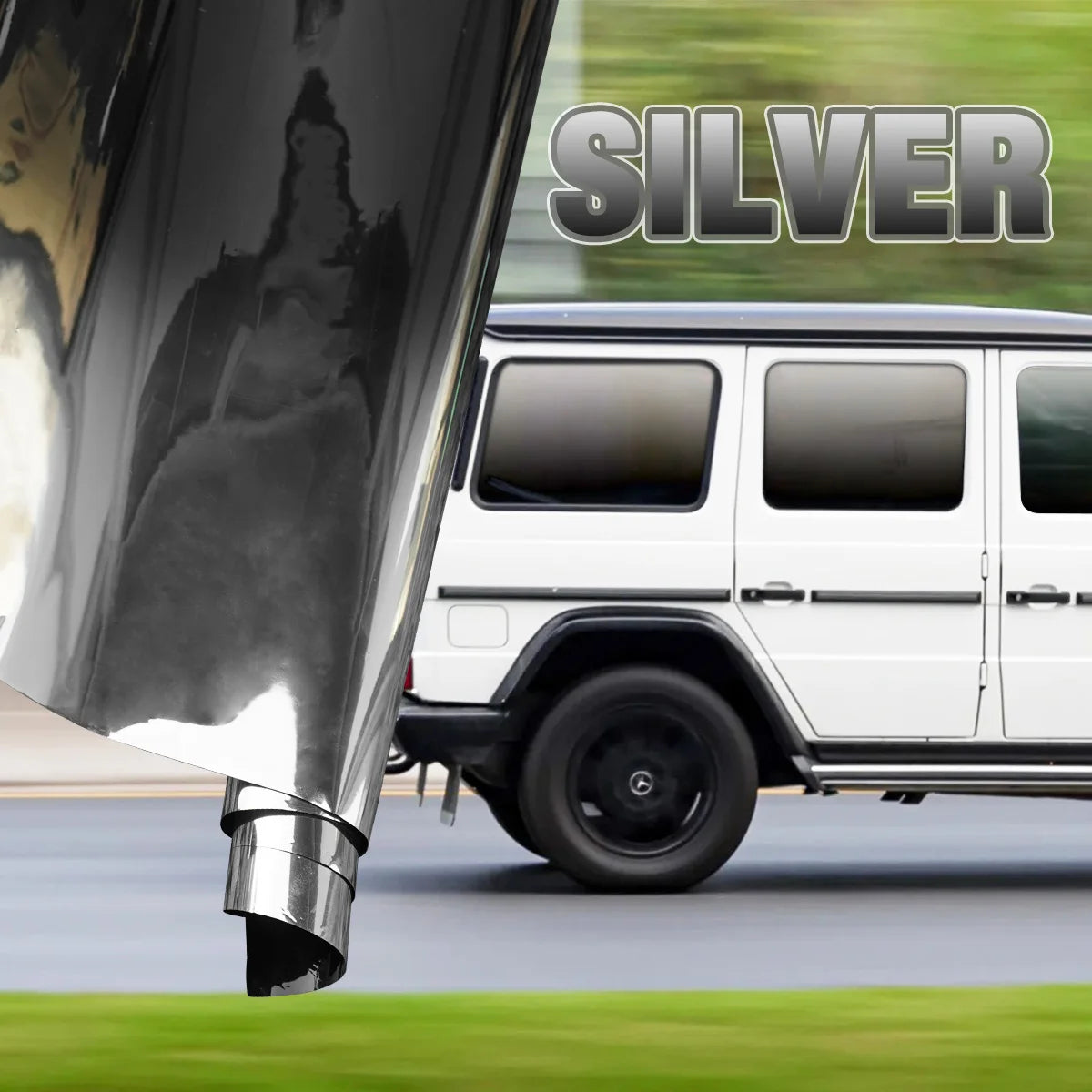 Universal Gradient Solar Window Tint Film Color Changing Car Sunshade Front Windshield Heat Insulation Shade Protector Qme SILVER 2m 50cm