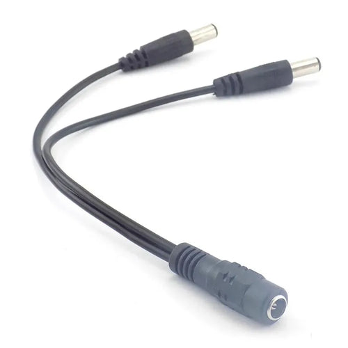 50PCS 1 to 2 DC Cable 12Vdc Power Splitter Branch Cord for Surveillance LED Power Supply Qme
