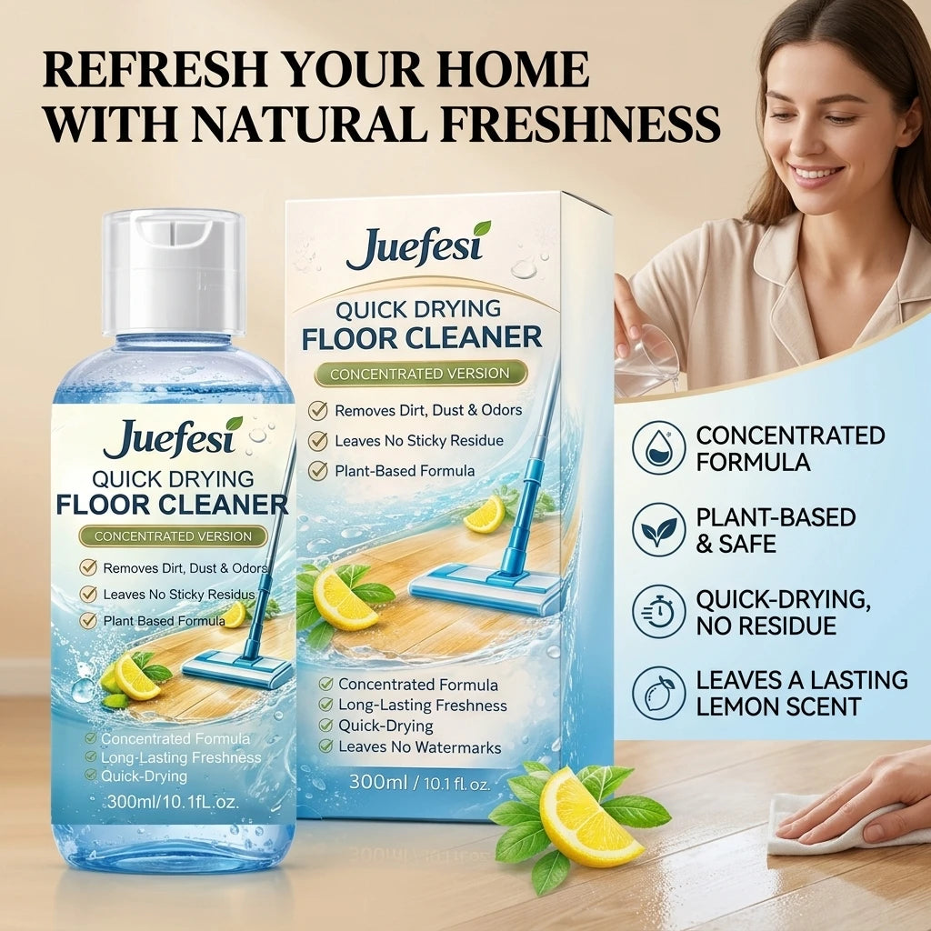 Concentrate Floor Cleaner Removes Dirt & Stains Reduce Odors Fresh Scent Quick Drying No Residue Multi-surface Cleaning Solution Qme