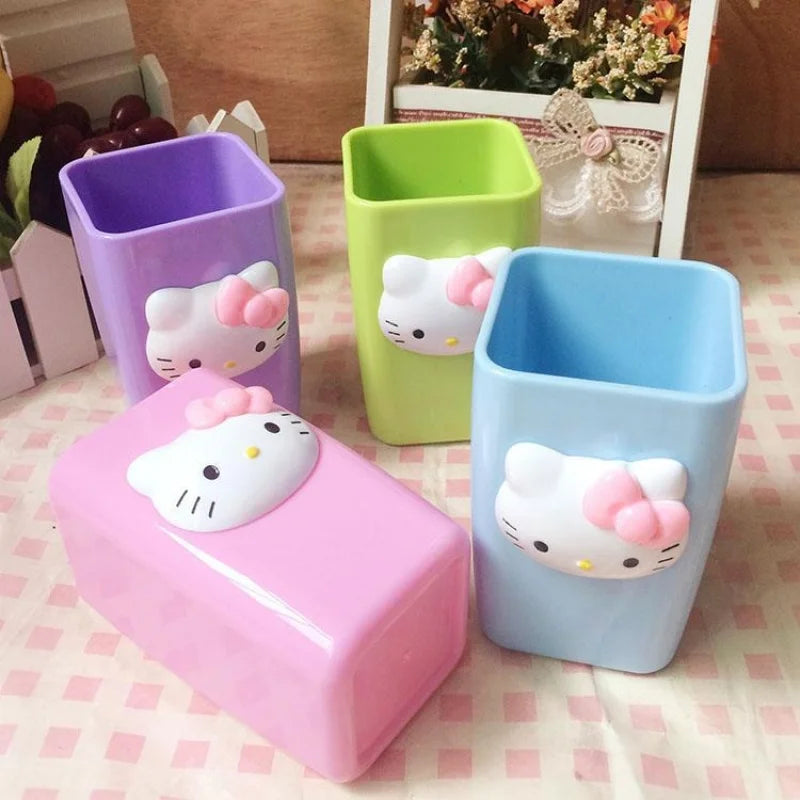 Hello Kitty Cup Shock-resistant Creative Couple's Mouthwash Plastic Qme