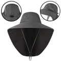 Wide Brim Baseball Hats Women Men Sun Defender Cooling Neck Guard Qme Grey