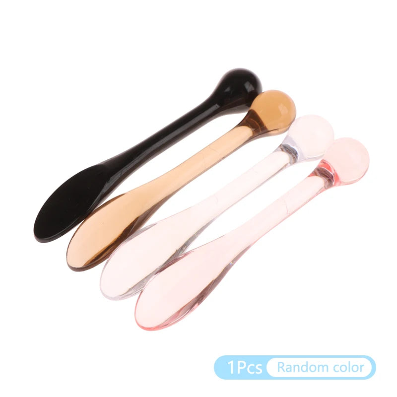 1 Beauty Tools Acrylic Cosmetic Spatulas Scoop Box Face Cream Mask Qme 1pcs Random color