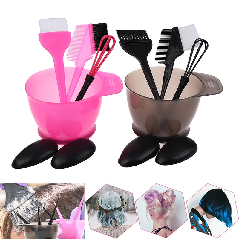 Hair Colouring Brush Bowl Bleaching Dye Beauty Comb Qme
