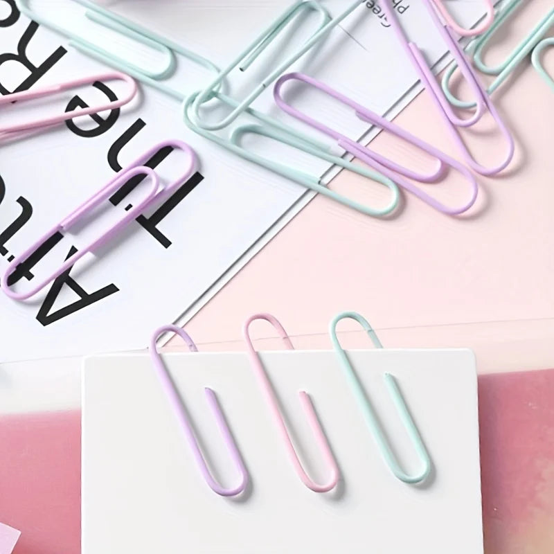 20 Macaron Colored Paper Clip Boxes Clips Qme