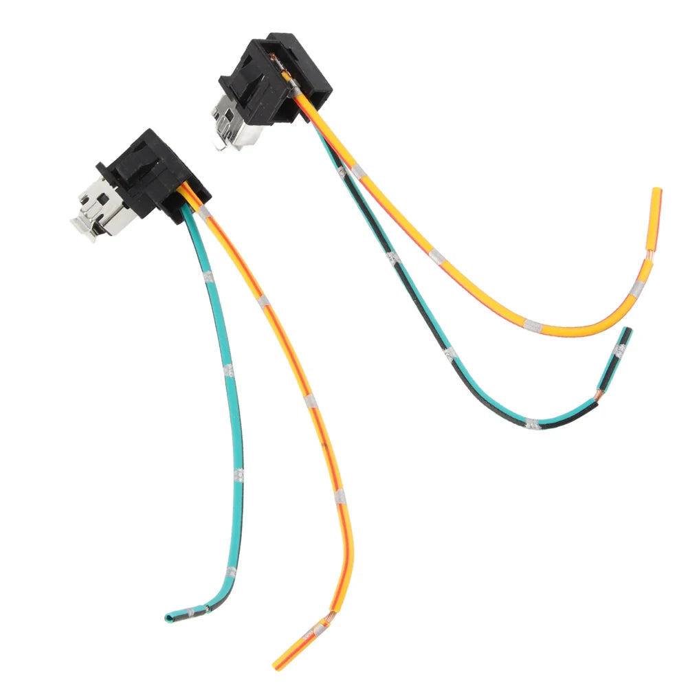 2Pcs Headlight Lamp Bulb Socket Wire Headlight Lamp Bulb Wiring Harness Connector Socket Extension Wiring Harness for H1 Bulb Qme