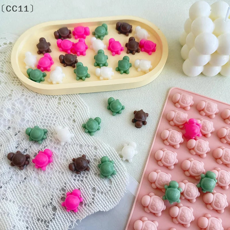 CC11Mini Turtle Silicone Mold Chocolate 36-Cavity Sea Candy Molds Qme