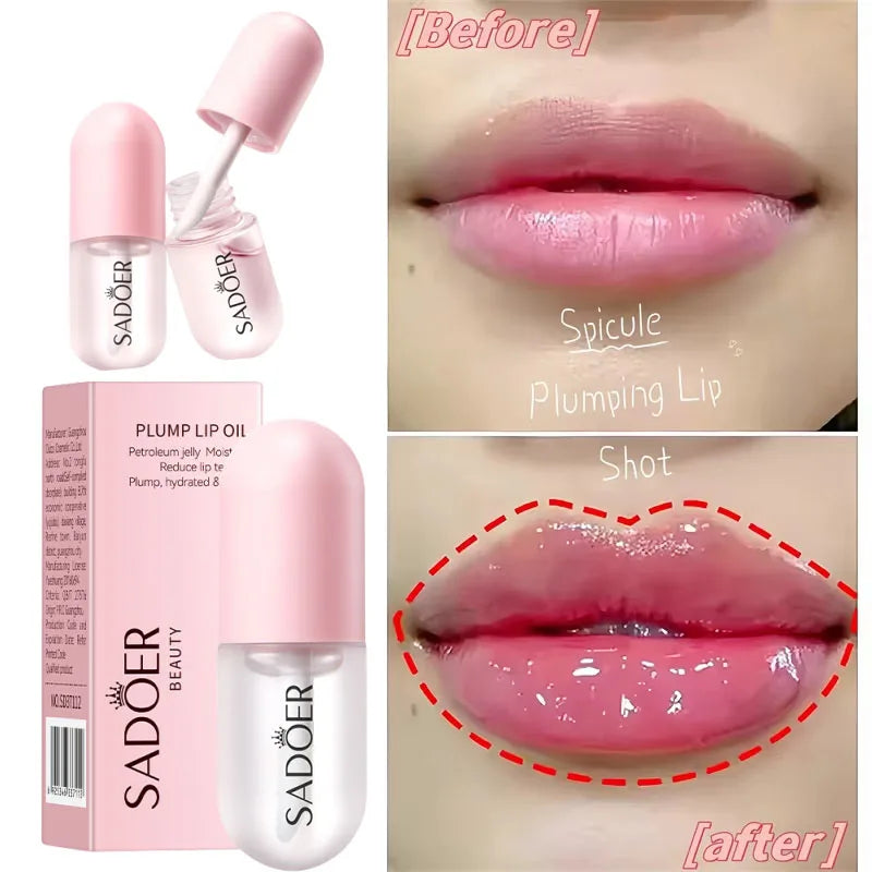 Lip Plumping Essential Oil Instant Sexy Lip Care Nourishing Antiwrinkle Moisturising Ultimate Plumping Lip Gloss Serum Cosmetics Qme