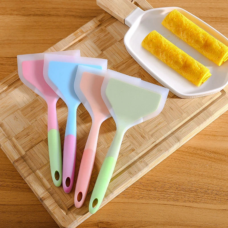 Non-stick Shovel Kitchen Utensils Silicone Spatula Tool Tamagoyaki Qme