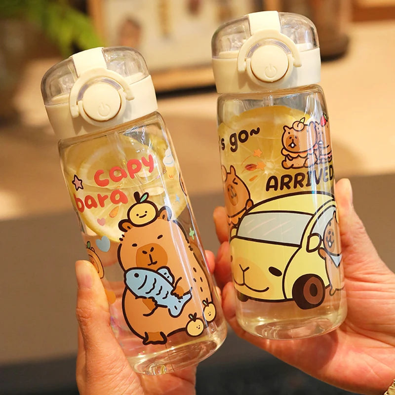 Capybara Cartoon Portable Large-capacity Water Bottle Sport Fitness Qme