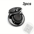 3pcs metal buckles, suitable for DIY handbags and crafts - decorative buckles, suitable for wallets, handbags, fashionable bag b Qme 3pcs Black