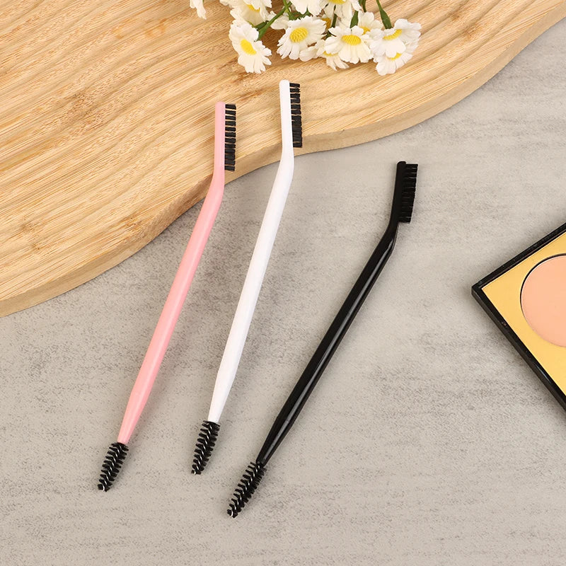 Double-ended Eyebrow Eyelash Brush Reusable Grooming Tool Comb Shaper Qme