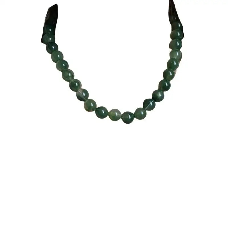 Colorful Round Beads Collarbone Chain Vintage Elegant Acrylic Bead Choker Necklace Luxury Charm Bohemian Clavicle Jewelry Qme