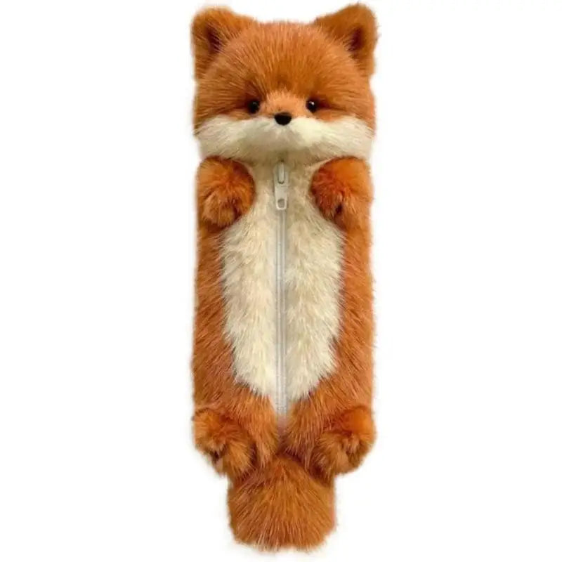 Funny Animal Pencil Pouch Plush Cartoon Design School Students Qme