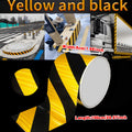 Reflective Safety Warning Tape Self-Adhesive Waterproof Diagonal Night Safety Anti-Collision Strip Trucks Trailers Bicycle Qme Black and Yellow 1m 15cm