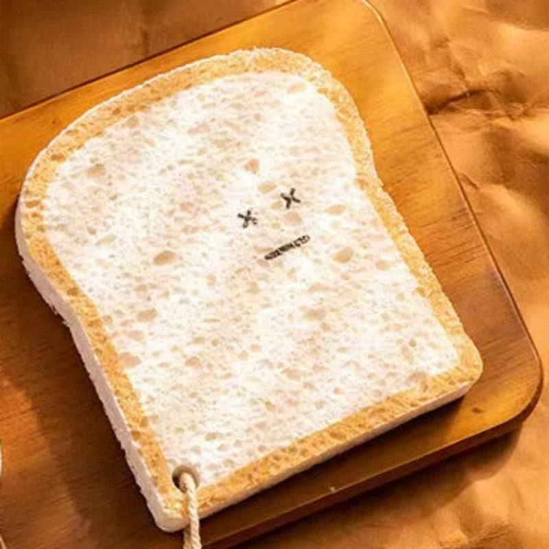 1pc Toast Wood Pulp Cotton, Toast Rag, Absorbent Rag, Kitchen Dish Rag, Dish Towel, Sponge Wipe, Scouring Pad, Magic Wipe Qme X Eye Toast