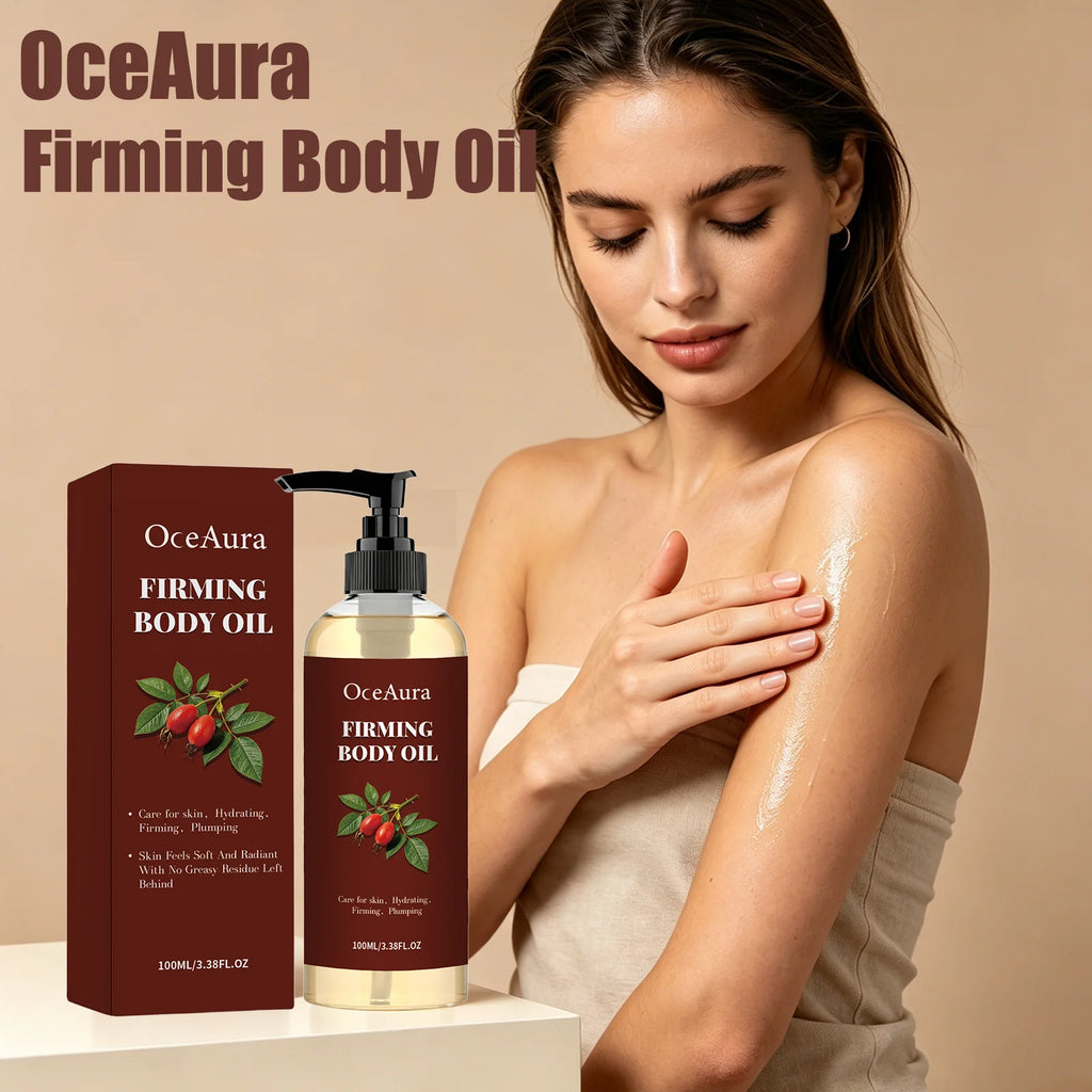 OceAura Firming Body Oil for Neck Chest Thigh Fast Absorbing Hydrating Skin Softener Plumping Anti Sagging Body Skin Care Oil Qme