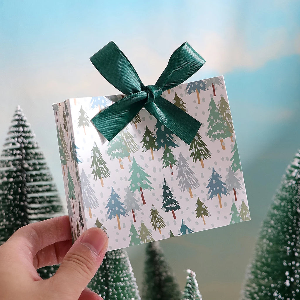 10-Pack Christmas Gift Boxes with Mini Holiday Gift Bags in Assorted Patterns for Candies, Chocolates and Small Gifts | Ideal Ch Qme
