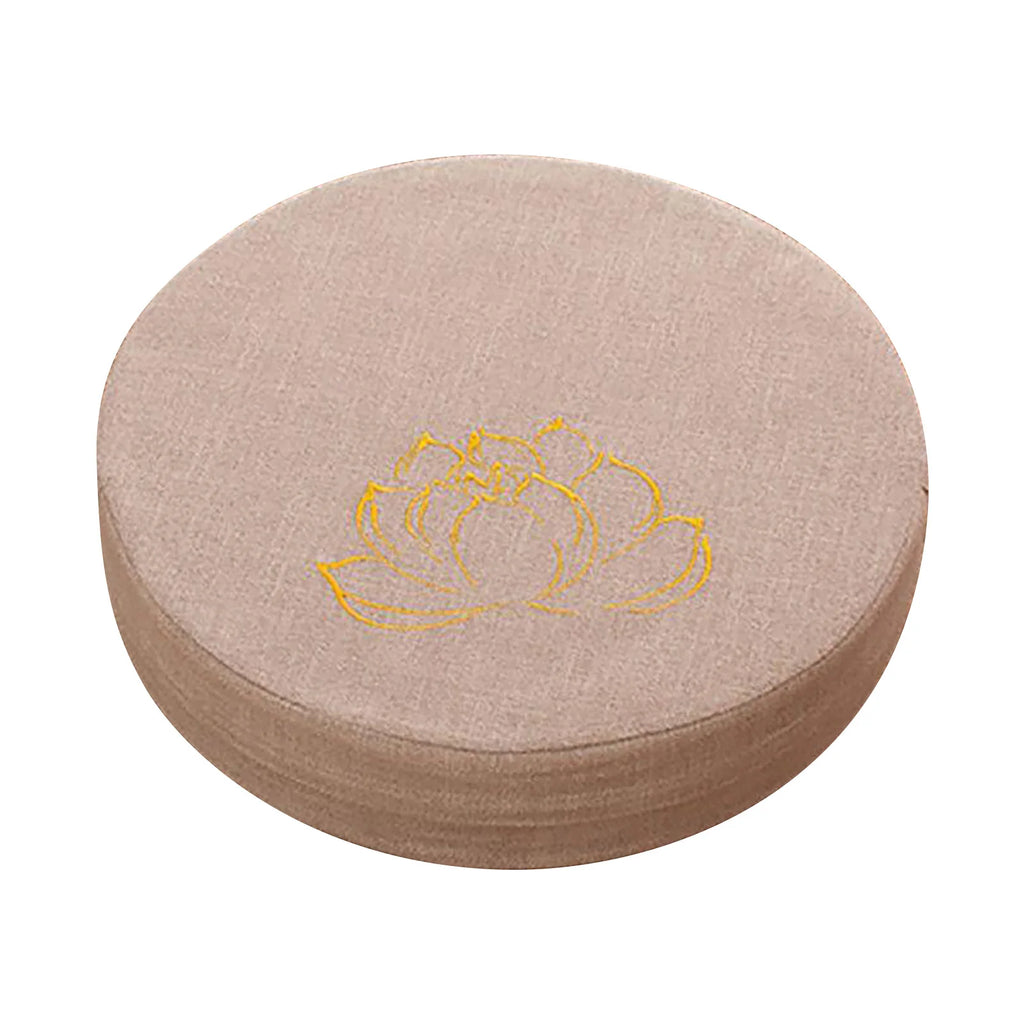 40×6cm Meditation Cushion Hard Foam Cotton Linen Detachable Washable Comfortable Floor Pillow for Balcony Living Room Tatami Qme Ivory