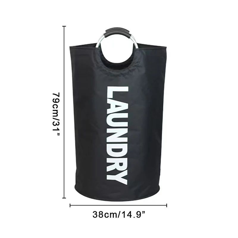 Waterproof Laundry Bag Handle Dirty Clothes Basket Large Oxford Fabric Qme