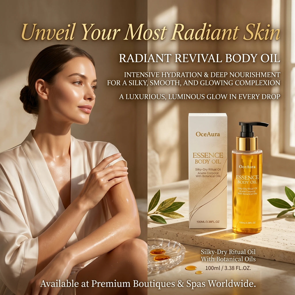 OceAura Essence Body Oil Even Skin Tone Fades Fine Lines Improve Dullness Oily Face Relief Firm Skin Care Moisturizing Serum Oil Qme
