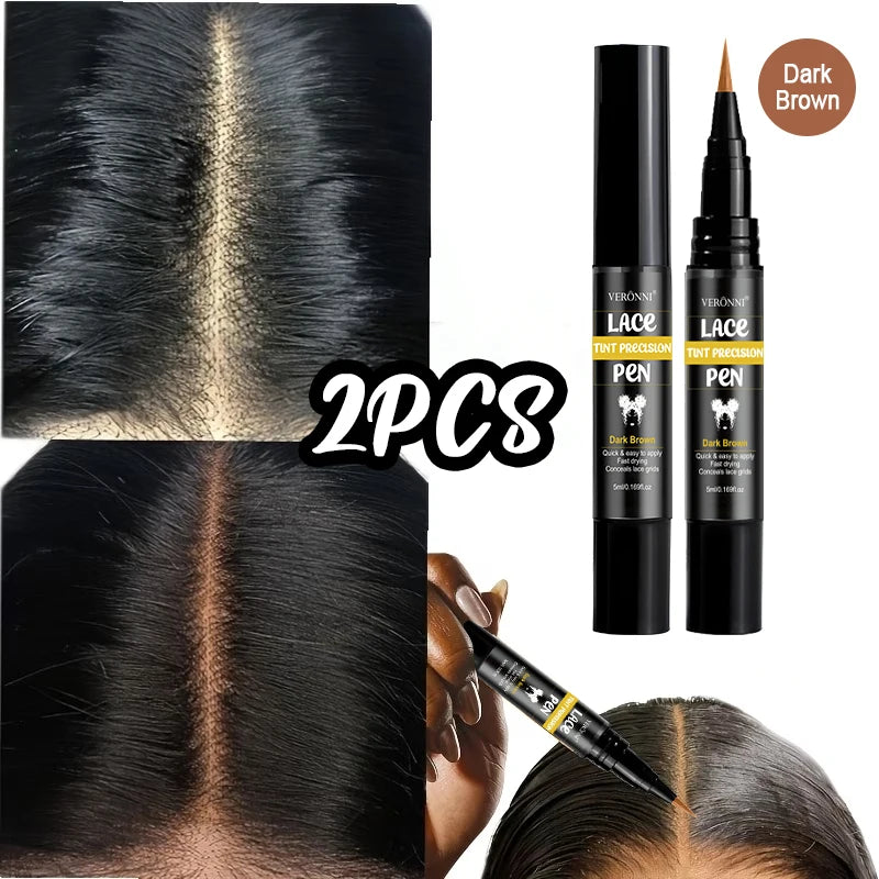 Wig Lace Headgear Dyeing Pens Used Coloring Complementary Qme 2pcs-C03