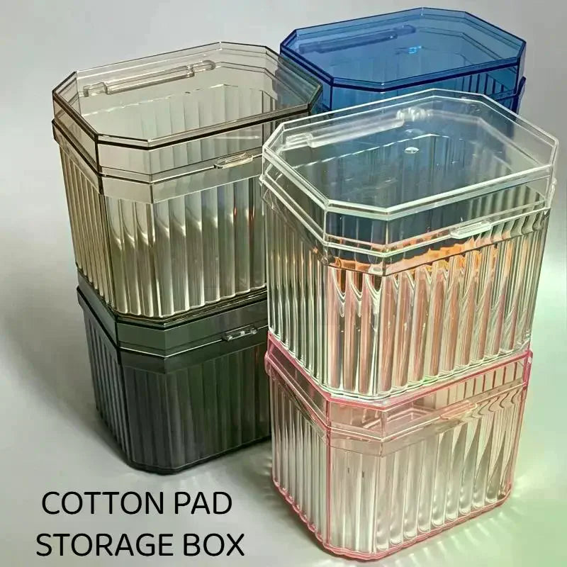 1Pcs Multifunctional Storage Box For Storing Makeup Cotton Cotton Swabs Hair Cords Hair Clips Tissues And Other Items Qme