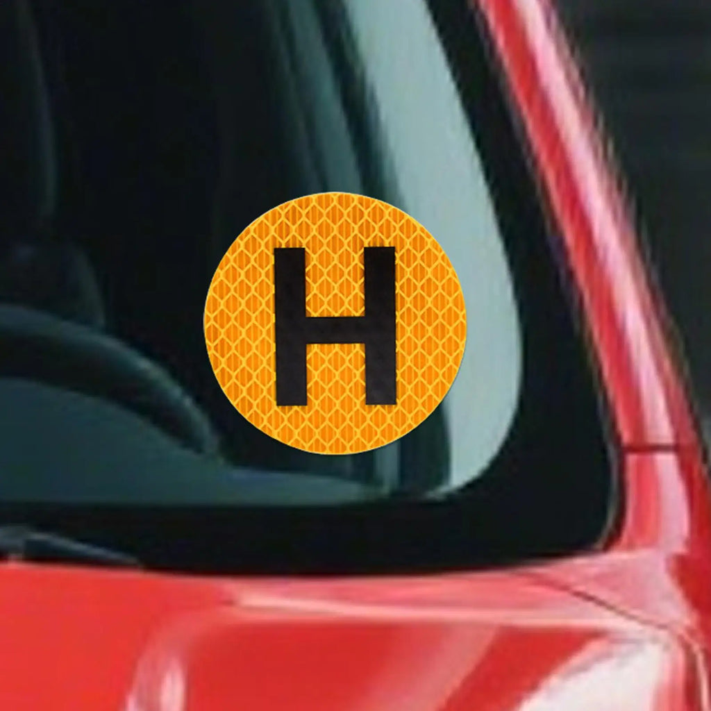 Magnetic Driver Sign Sticker Spanish Magnet Bumper Decals with H Sign Automotive Decor for Window Windscreen Door Rear Fridge Qme
