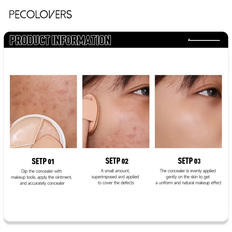 Three-color Concealer Cover Blemishes Tattoo Waterproof Sweat-proof Qme