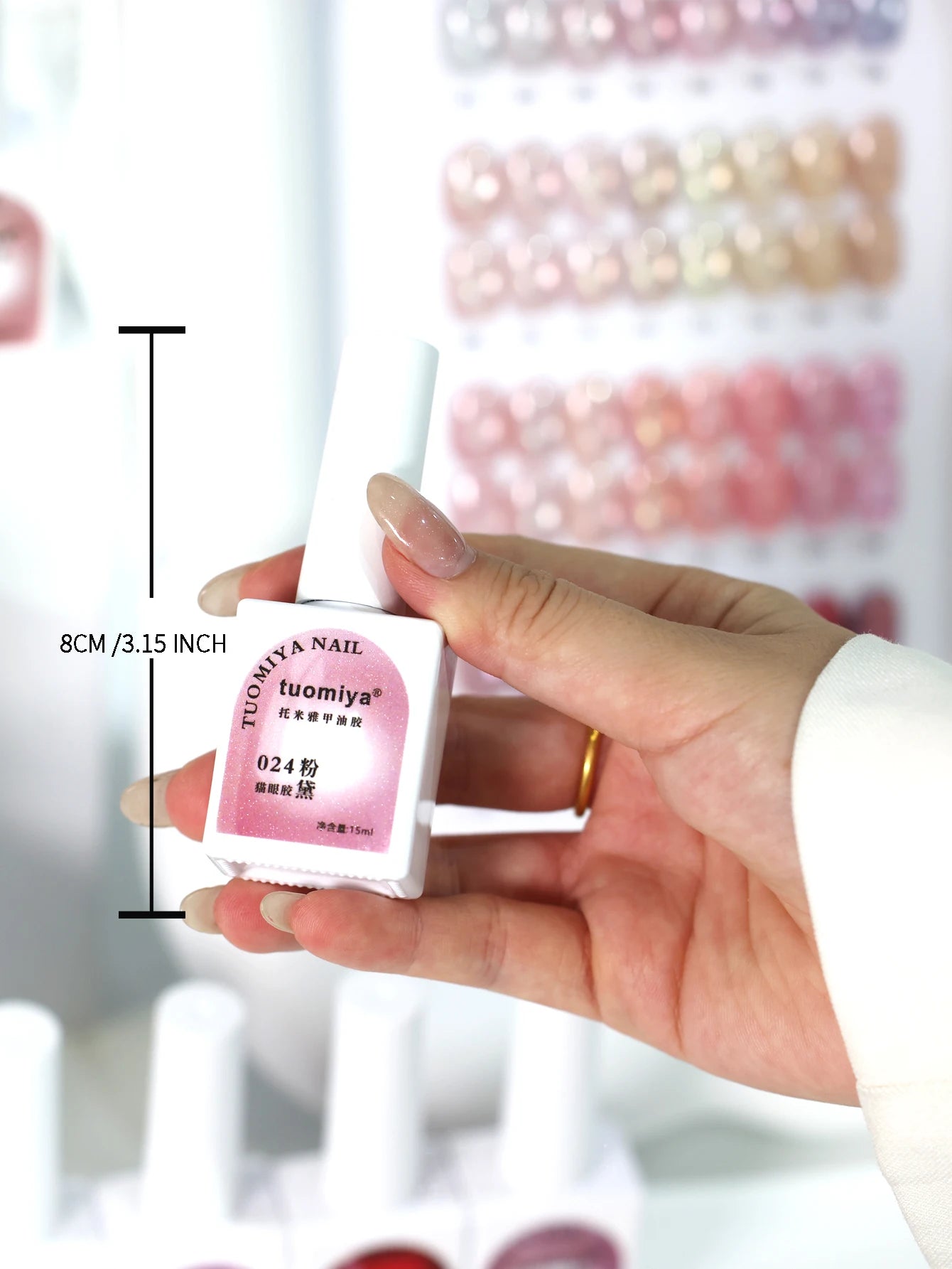 32-color Pink Aurora Cat-eye Nail Polish Chart UV Gel DIY Art Tools Qme