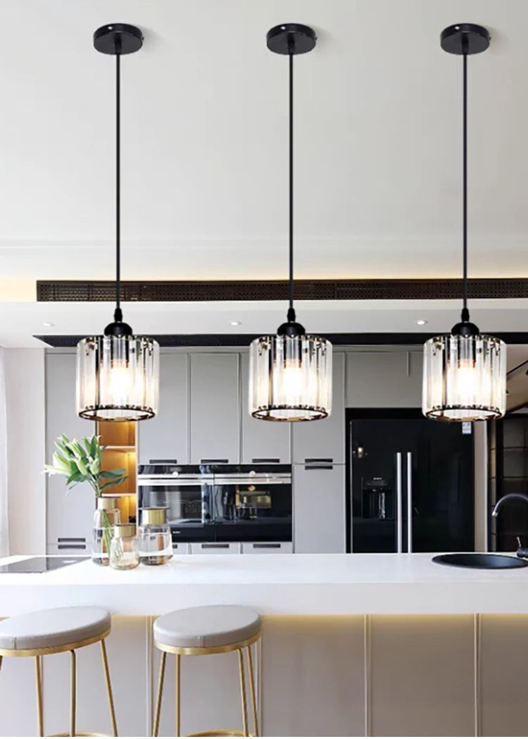 LED Creative Personality Crystal Ceiling Lamp Bedroom Restaurant Modern Simple Corridor Entrance European Style Small Chandelier Qme