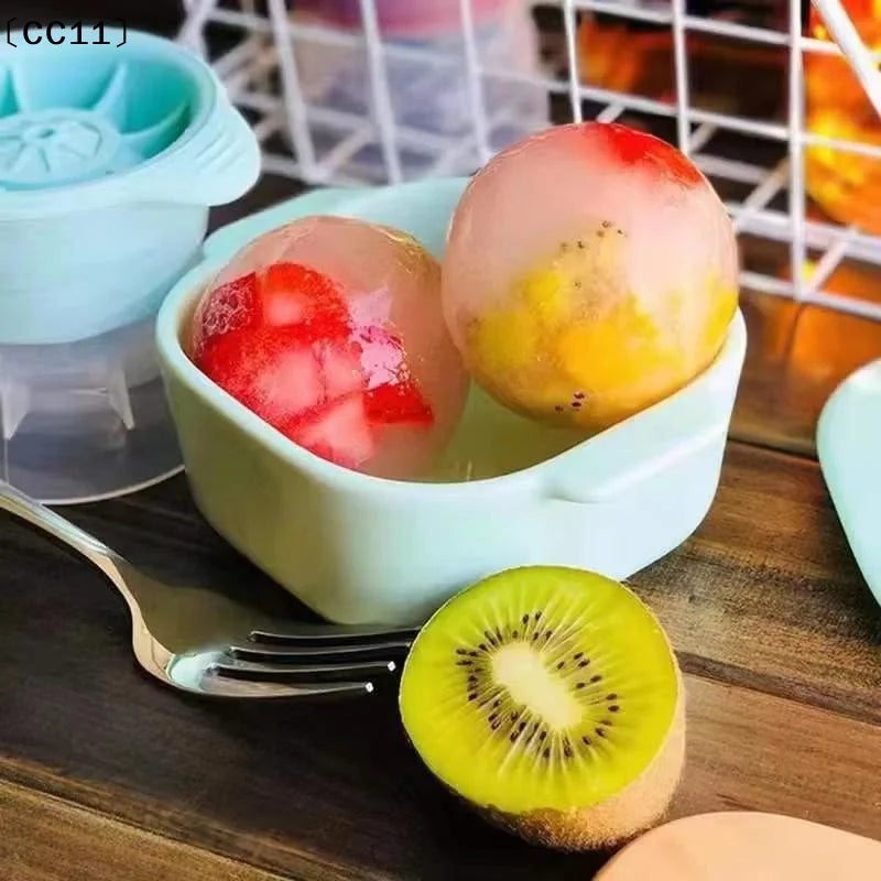 Ice Maker Food Grade Sphere Mold Stackable Slow Melting DIY Ball Qme