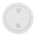 Plastic Hatch Cover 4in ABS Deck Plate Round White Anti-UV Corrosion Resistant Screw Out Boat Inspection Hatch Cover Deck Plate Qme WHITE