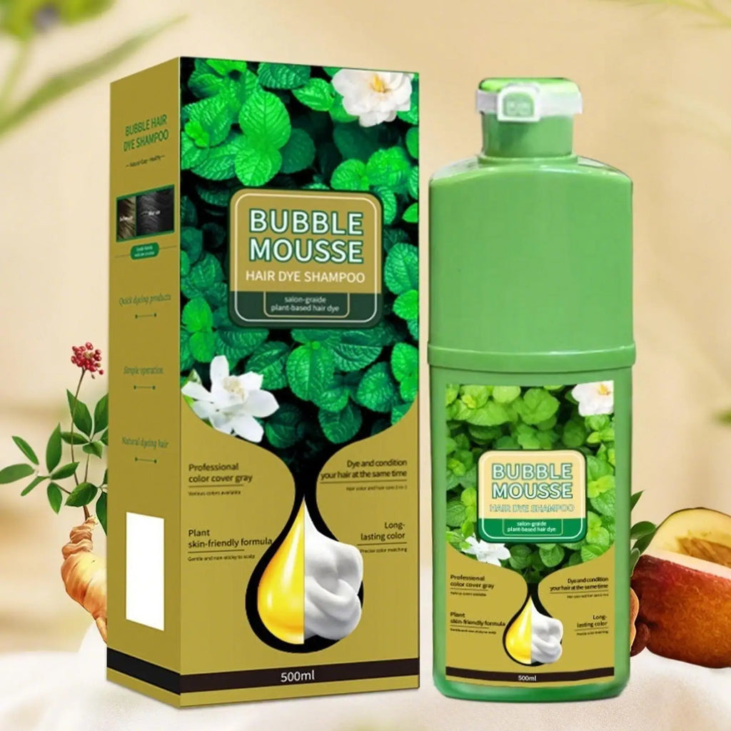 Natural Plant Herbal Hair Dye Shampoo 5 Minutes Change Hair Color Non-irritating Repairs Gray White Hair Care Products Women Men Qme