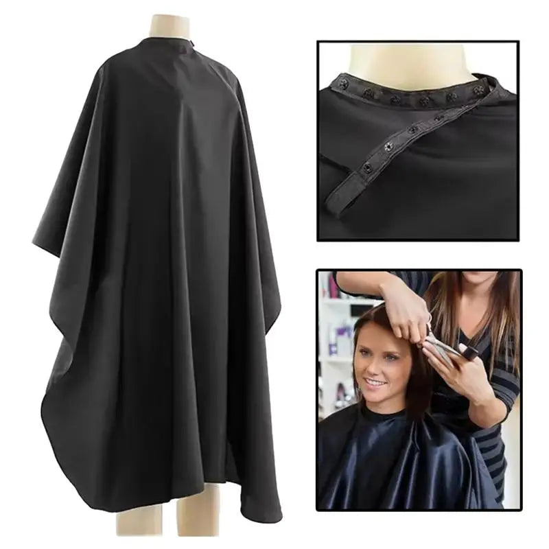 Professional Hairdressing Hair Cutting Cape Adjustable Snap Closure Qme
