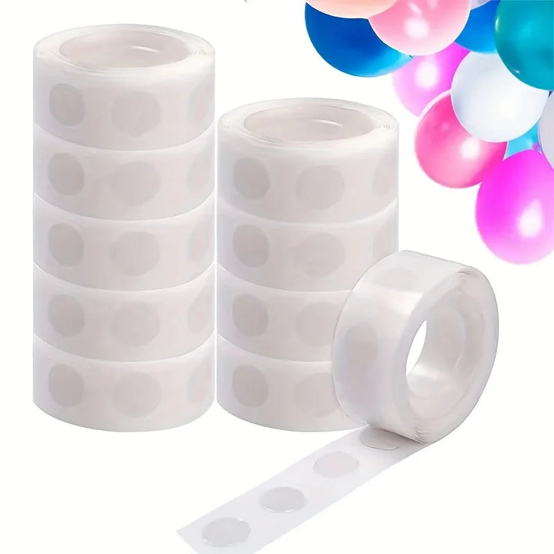 10 roll wedding, birthday, party, balloon decoration adhesive dot stickers Qme WHITE Other