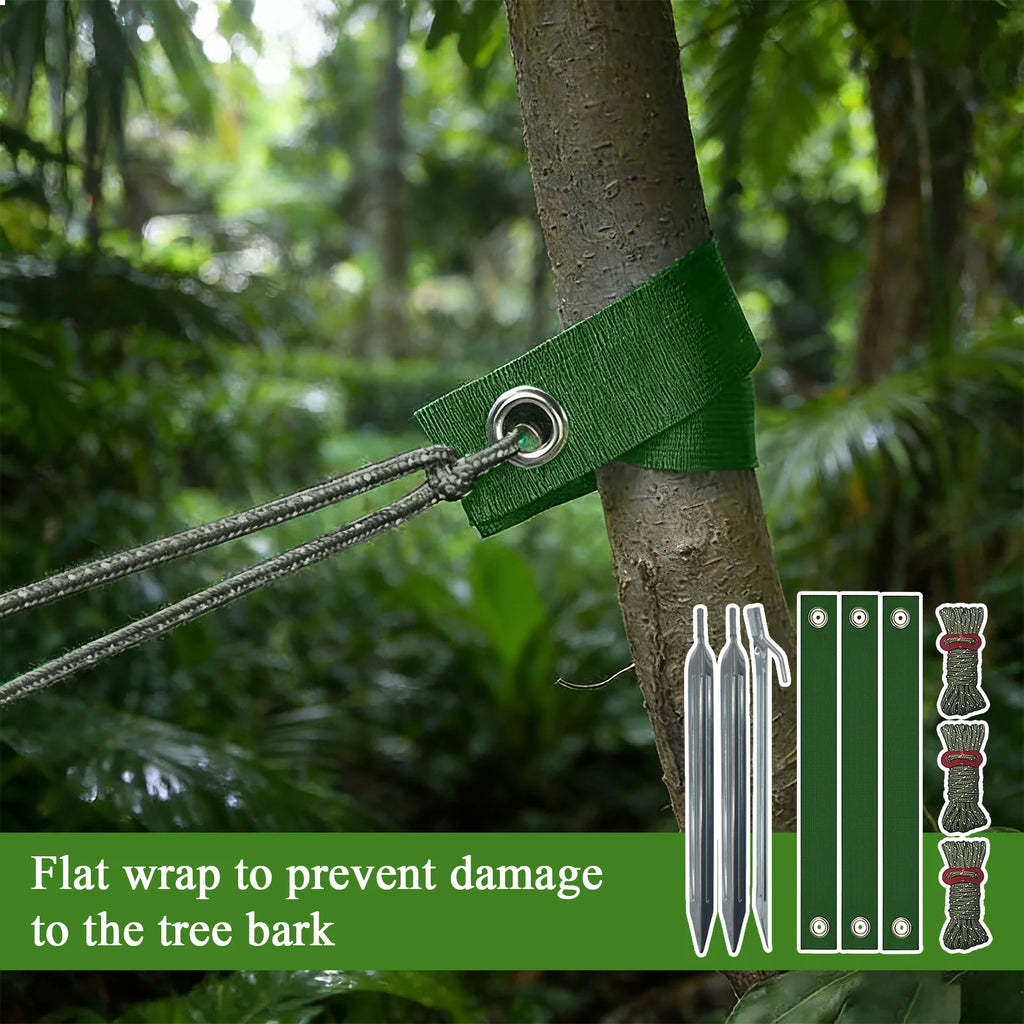 Durable Green Heavy Duty Tree Stake Support and Tying Straps Set Tree Binding And Windproof Fixing Straps Rhombus Shape Qme