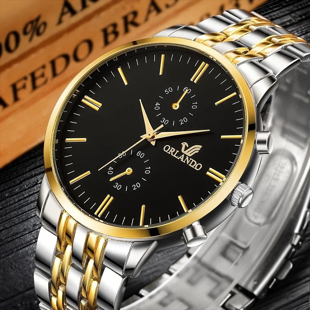 2pack Men Commercial Vintage Quartz Watch Qme
