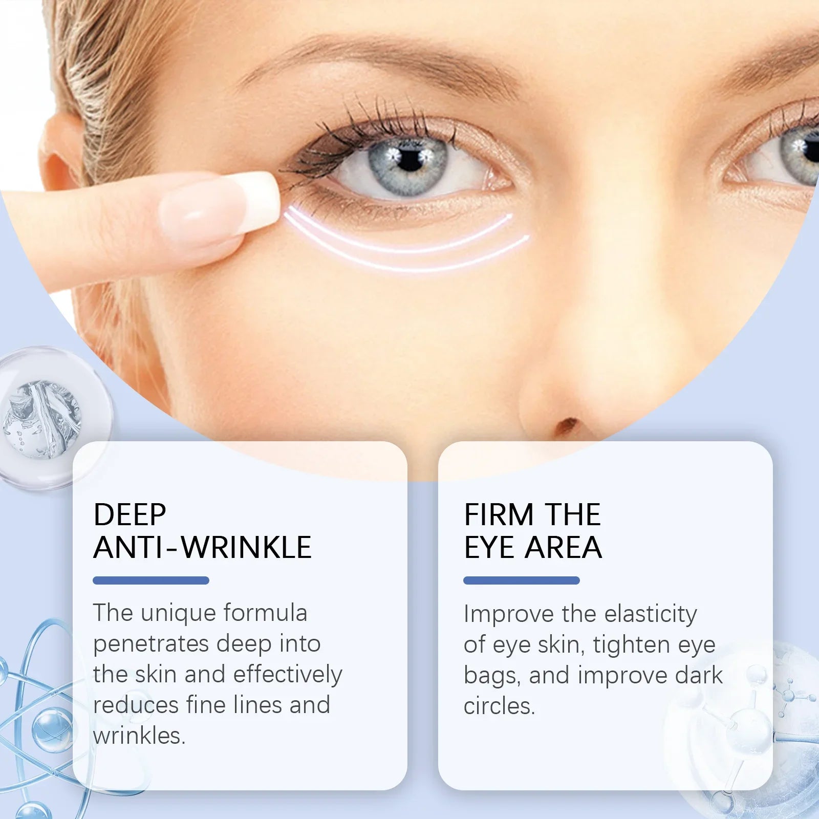 Collagen 5 IN 1 Firming Eye Cream Removes Dark Circles Eye Bag Firming Lifting Fade Fine Lines Improve Skin Retinol Eye Cream Qme