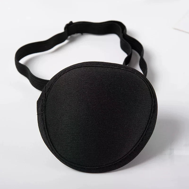 Pirate Eye Patch Unisex Black Single Eyepatch One Washable Adjustable Qme