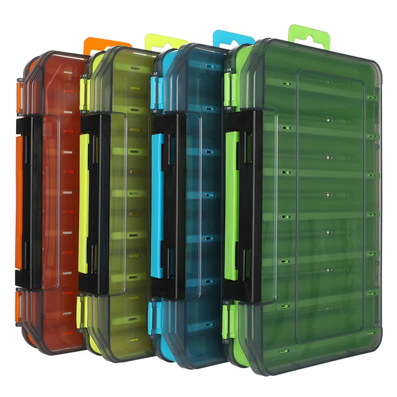 Fishing Tackle Box Storage Carp Container Case for Artificial Baits Lures Fly Waterproof Accessories Double Sided Fishing Tool Qme