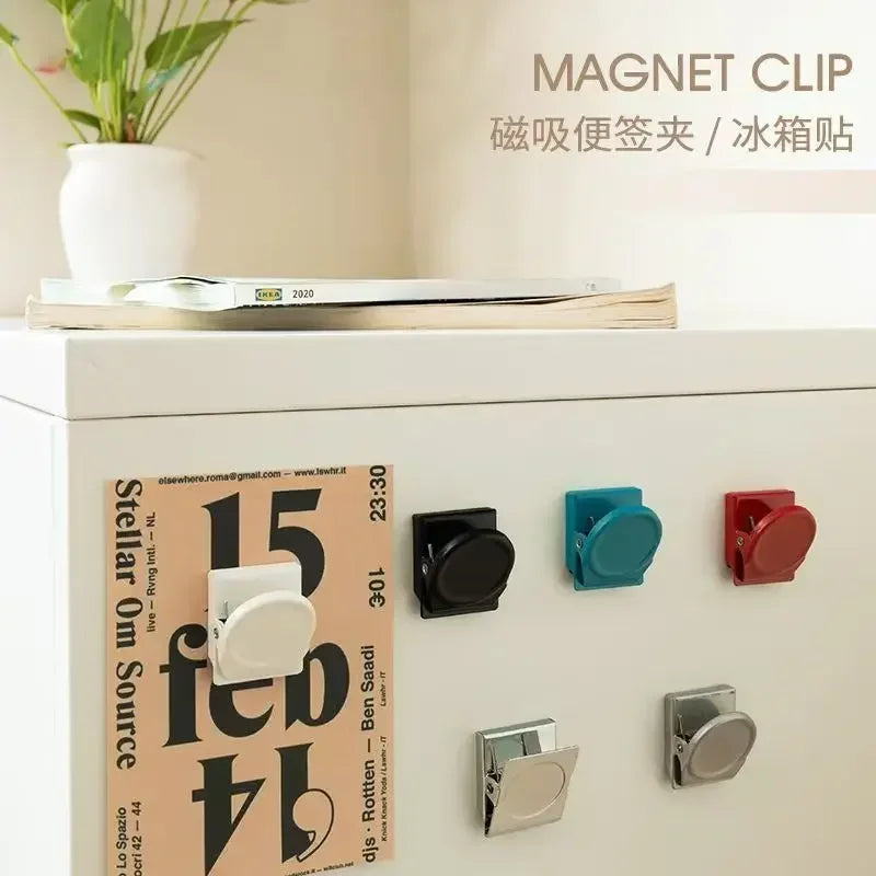 5-Piece Magnetic Office & Fridge Clips Multi-Color Multi-Functional File Organizers Suitable for Home, Kitchen, and Office Use Qme