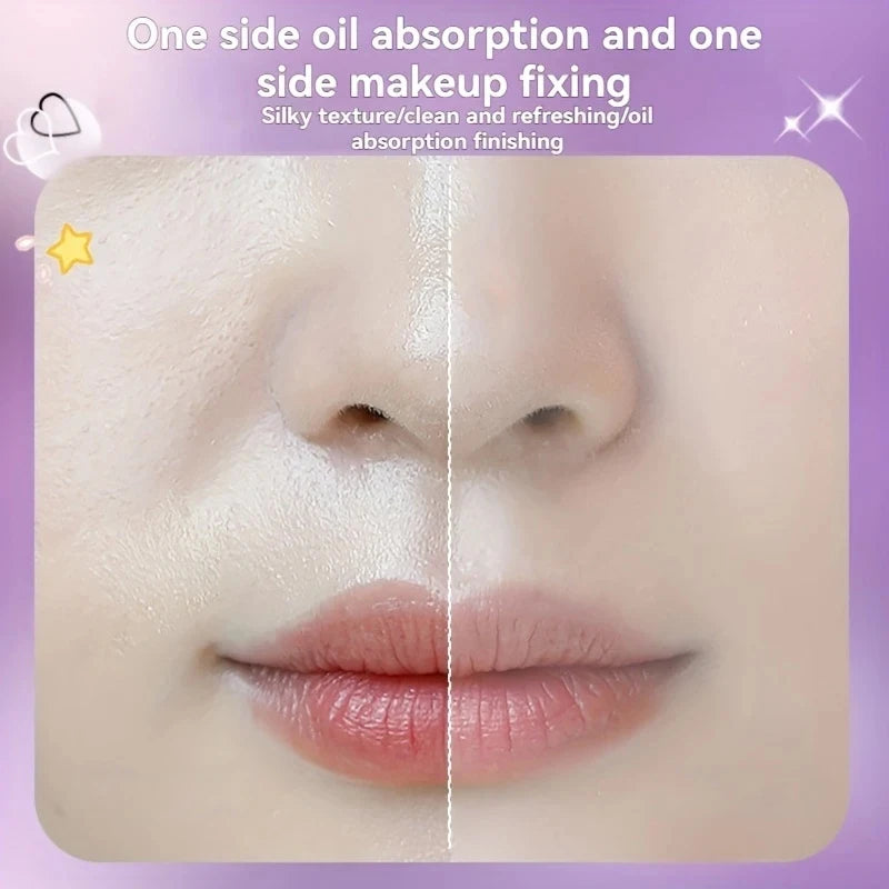 100 Sheets Oil Absorbing Paper Compact Portable Facial Control Device Qme