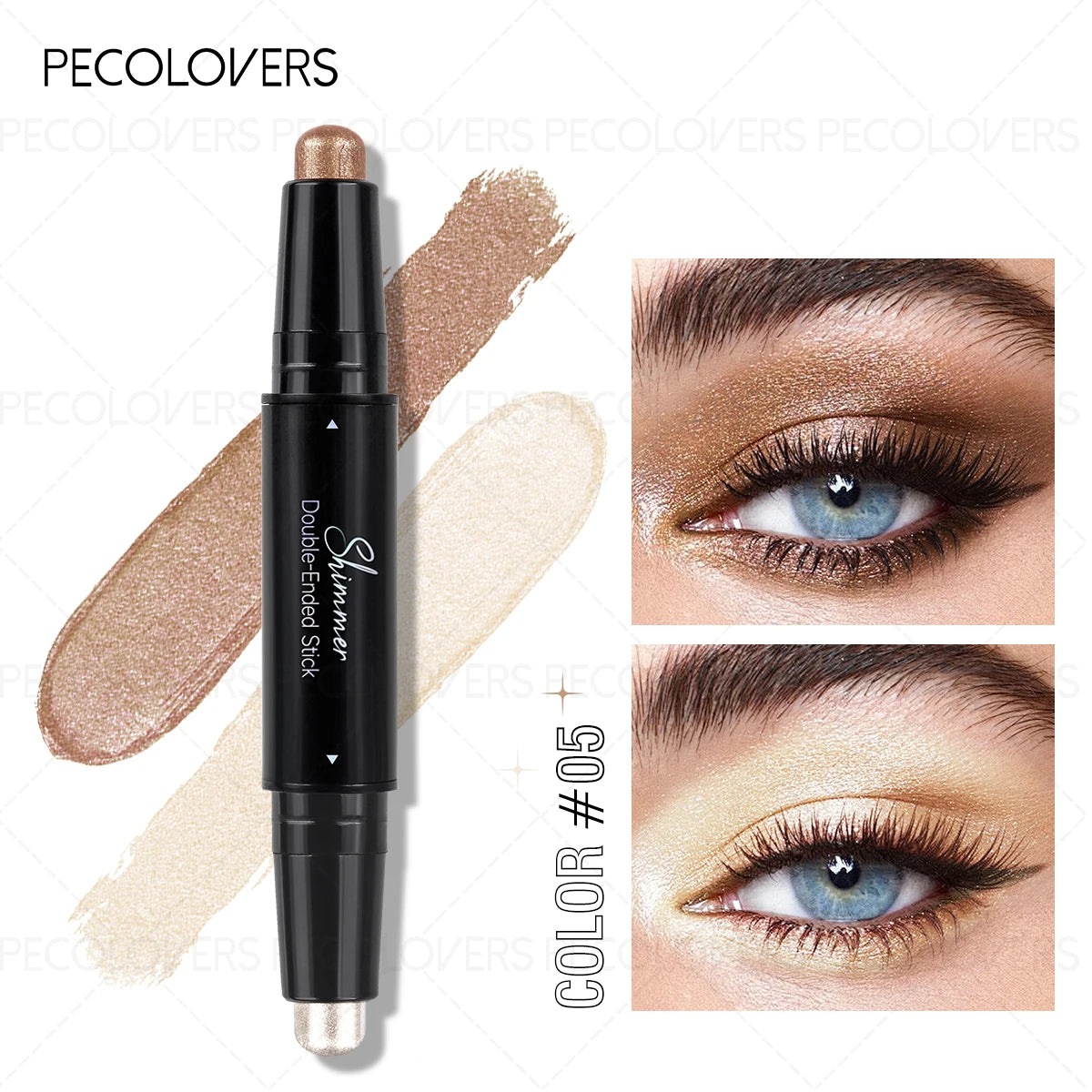 Double-ended Eyeshadow Stick Eye Highlighter Two-color Application Qme 05