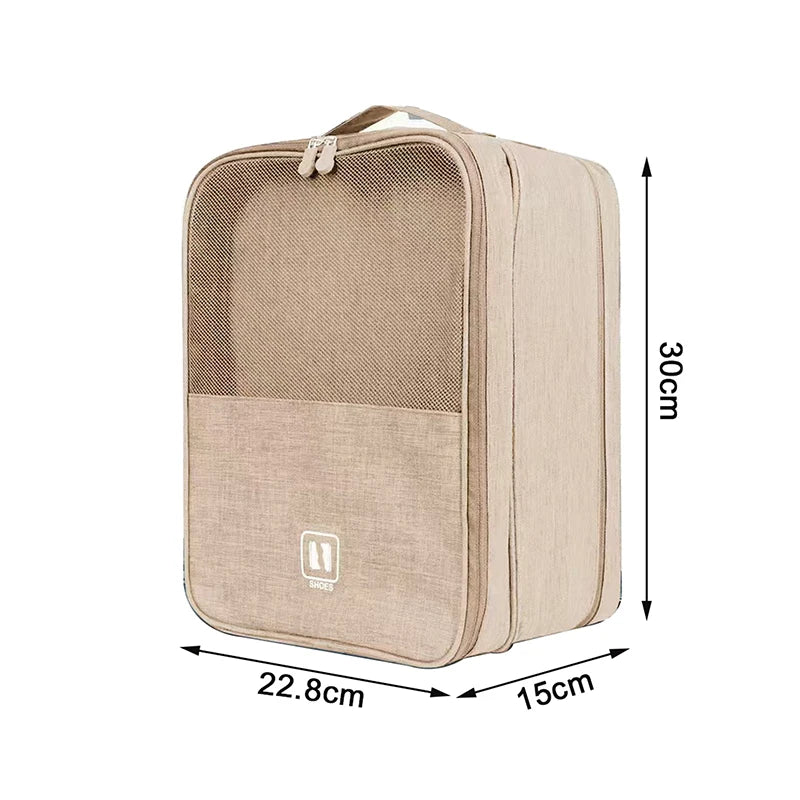 Waterproof Shoe Storage Bag Holds 3 Pairs Shoes Large Capacity Qme A11