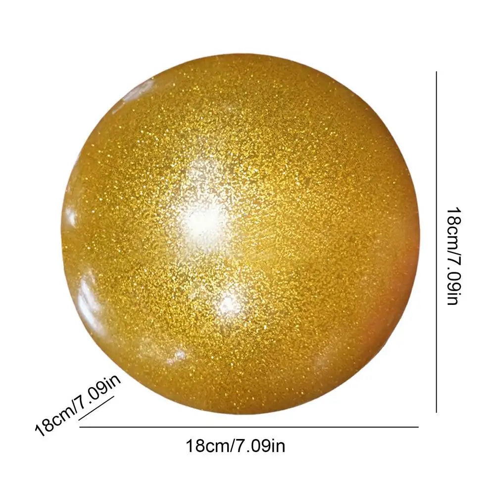 Exercise Ball for Balance Stability Gym Fitness Ball High Elastic Anti-Burst Workout Fitness Gear for Dance Practice Performance Qme Gold