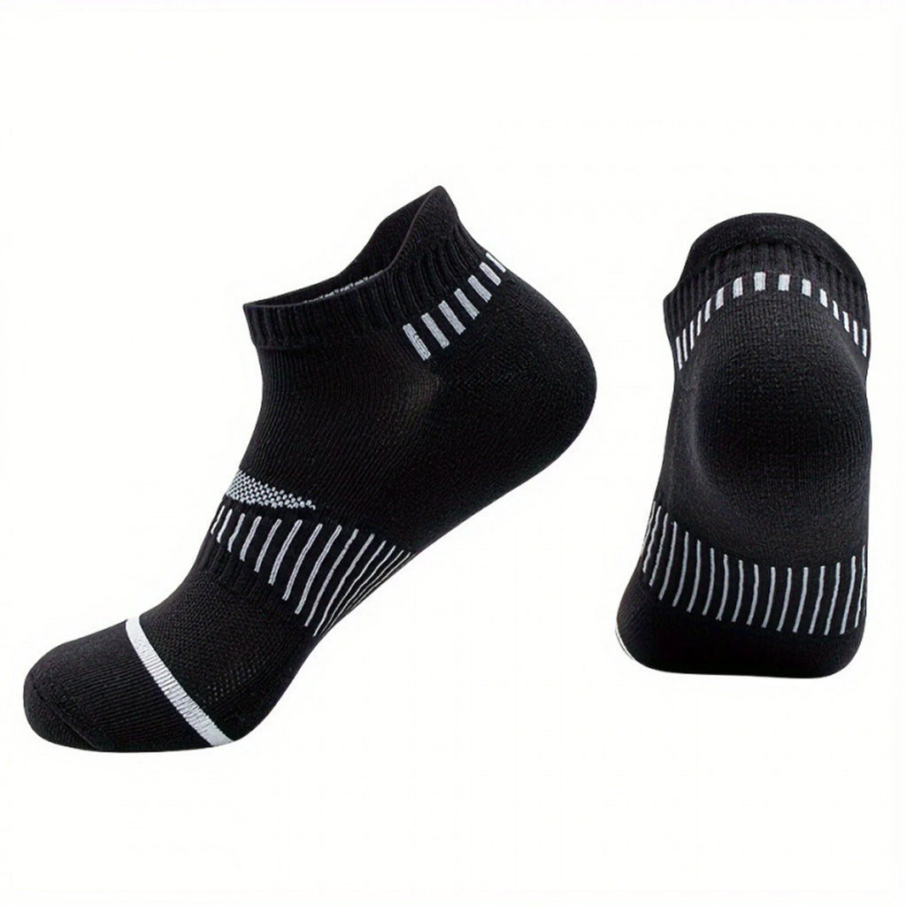 Men's High Elestic Thin Sweat Absorbing Thin Breathable Mesh Casaul Socks Non-slip Floor Pilates Dance Sports Gym Socks Qme