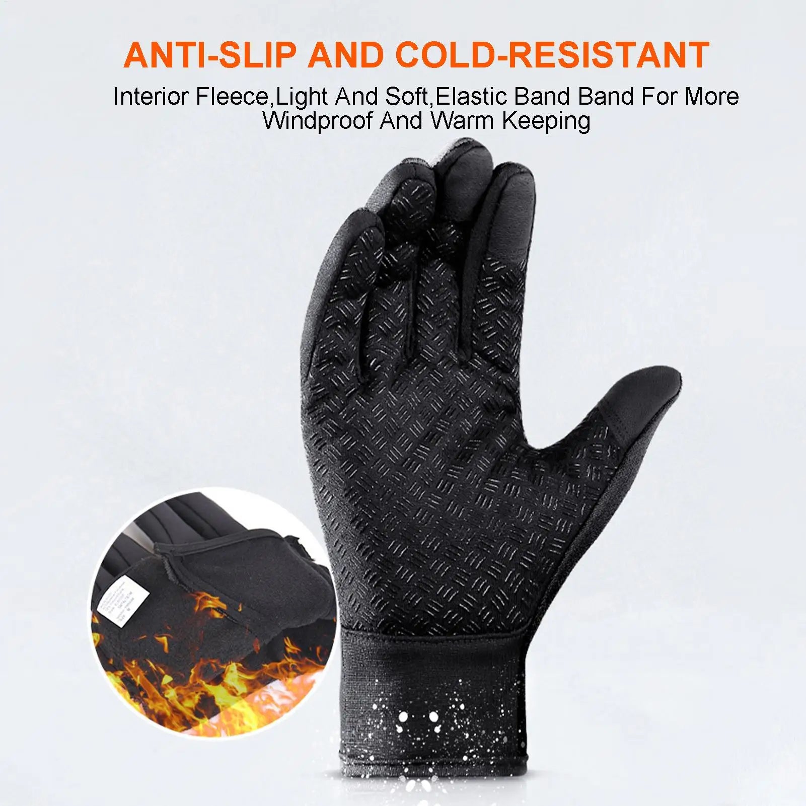 1pairHeated Cycling Gloves Hand Warmer Rechargeable Heated Mittens Gloves Windproof Warm Heated Gloves Heating Gloves For Riding Qme