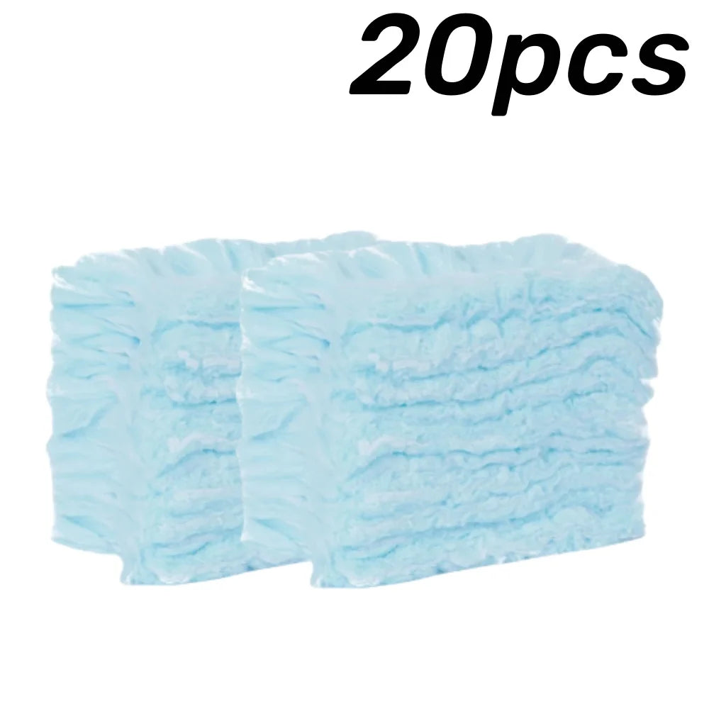 Double Sided 360 ° Electrostatic Precipitator for Household Clean Ceiling Corner Dust Spider Web Replaceable Dust Removal Cloth Qme Blue 20pcs