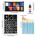 26 Colors Face Body Paint Palette 9 Painting Brushes 3 Sheets Qme set
